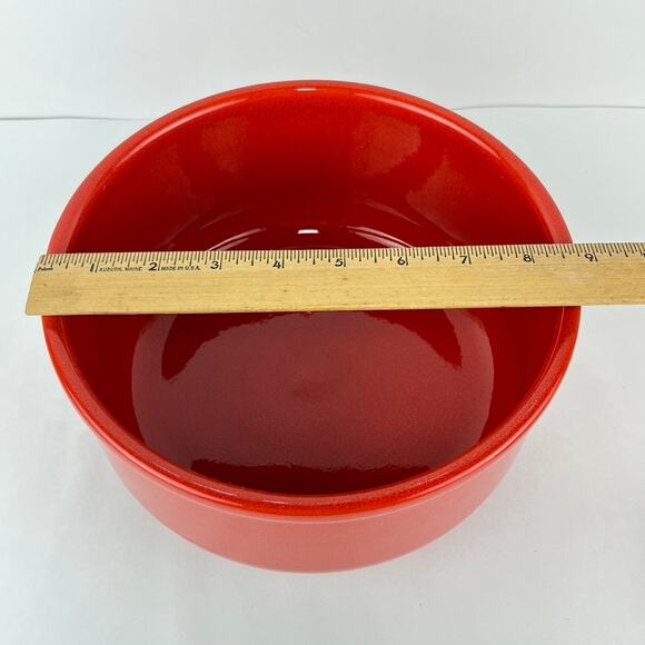 Waechtersbach Germany 9" Round Vegetable Salad Bowl Red - Picture 5 of 6